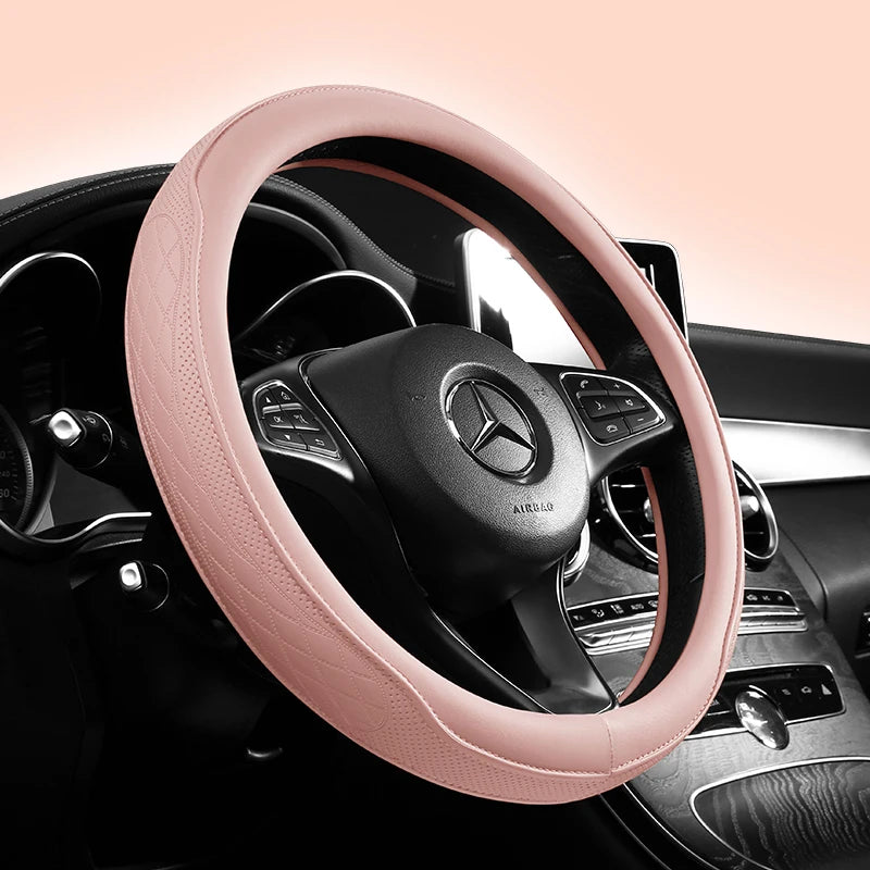 Funda de Volante de Cuero Napa Perforado y Acolchado