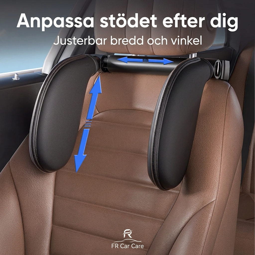 Justerbart nackstöd med inställbar bredd och vinkel