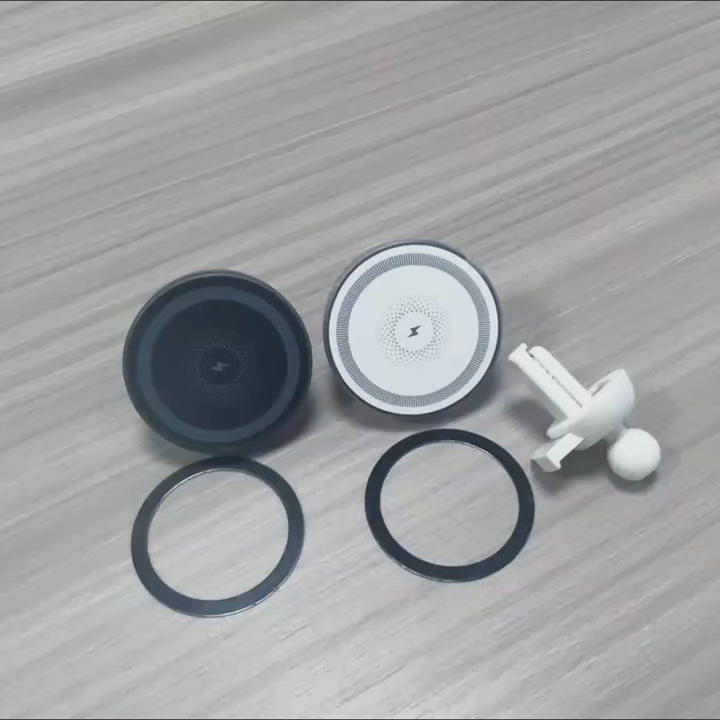 Soporte Magnético de Coche con Carga Inalámbrica y Luz RGB